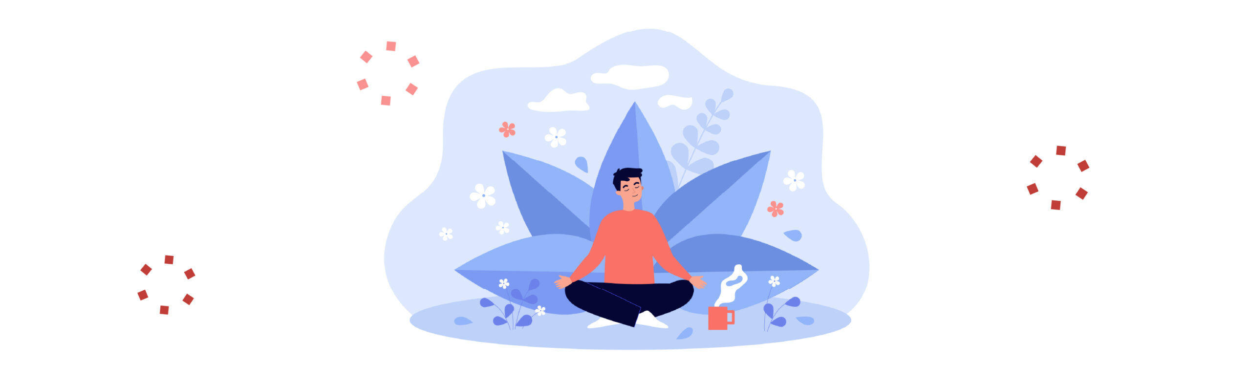 graphic of person meditating